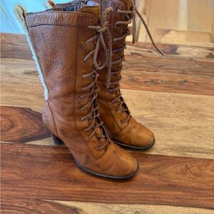 UGG Australia Leather Lace-Up Boots